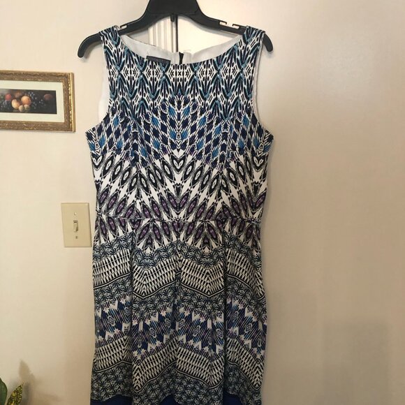 Worthington size 14 Print Dress - Picture 8 of 9